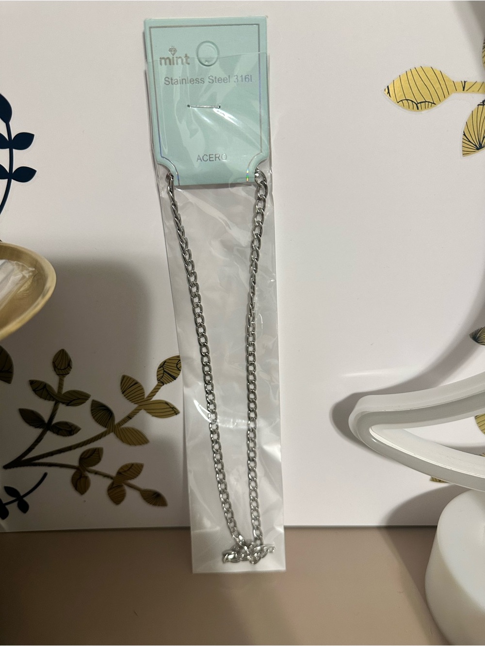 Mint Silver Stainless Steel Chain Necklace